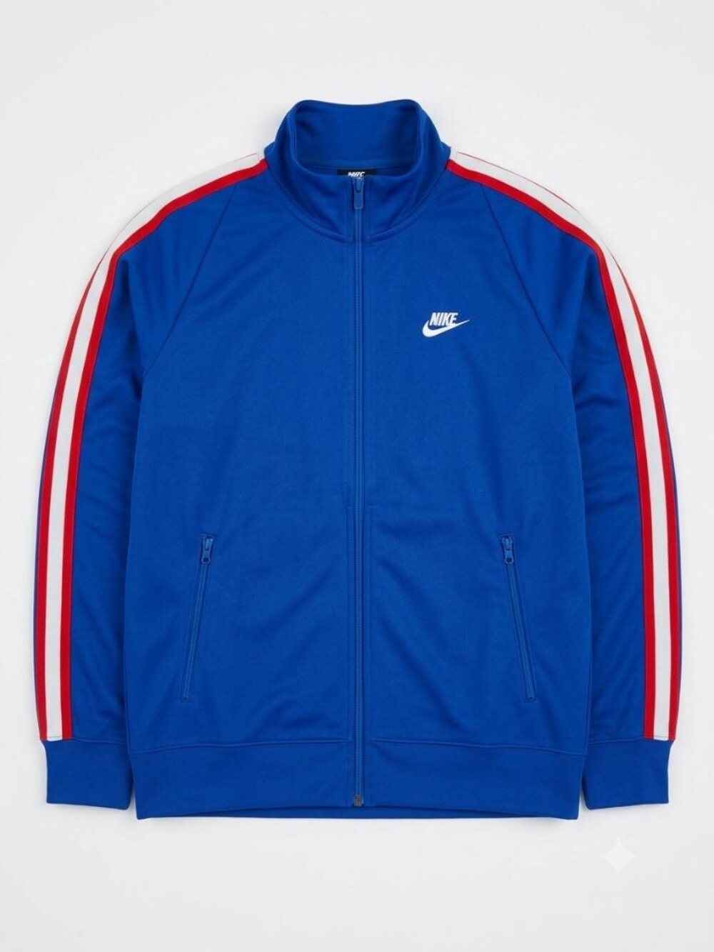 Nike Sportswear N98 Tribute Track Jacket Mens M Royal Blue Red White Zip AR2244